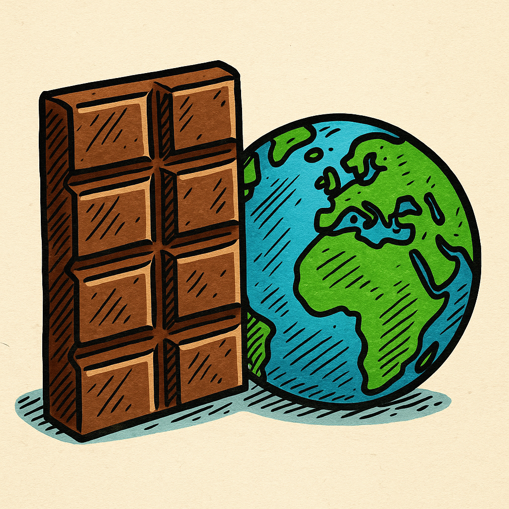 earth Illustration: The Earth and Chocolate