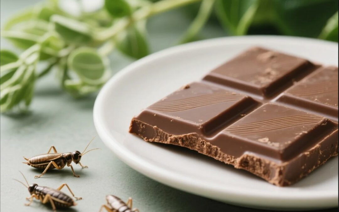 Chocolate with cricket protein